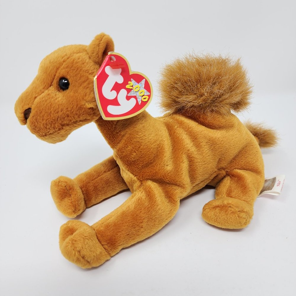 Vintage NWT 2000 Y2K Ty Beanie Baby Niles the Camel Plush Beanbag 8" Stuffed Toy